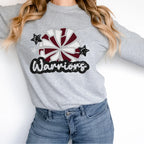 Warriors Maroon Cheer Sequin DTF Transfer - Merch Girls