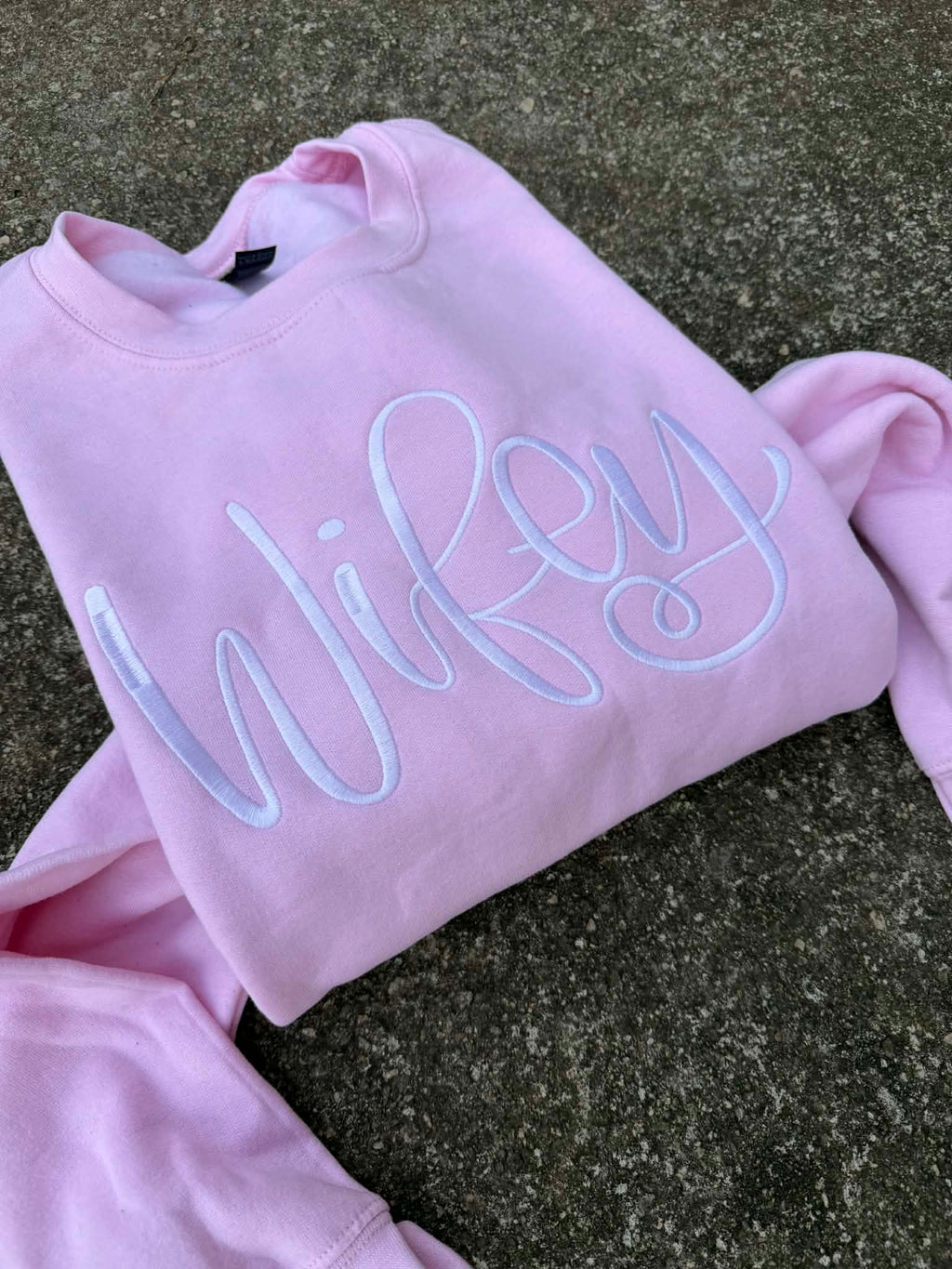 Wifey Embroidered Sweatshirt
