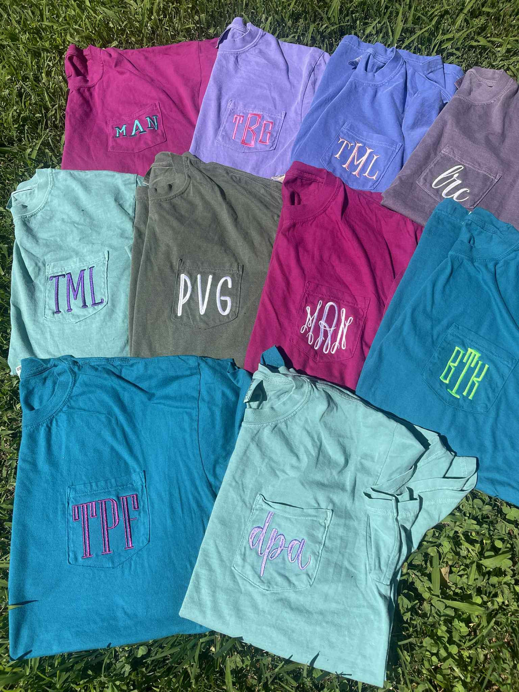 Monogram Embroidered Pocket Tee