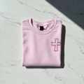 Embroidered Cross Shirt - Minimal Christian Faith Apparel