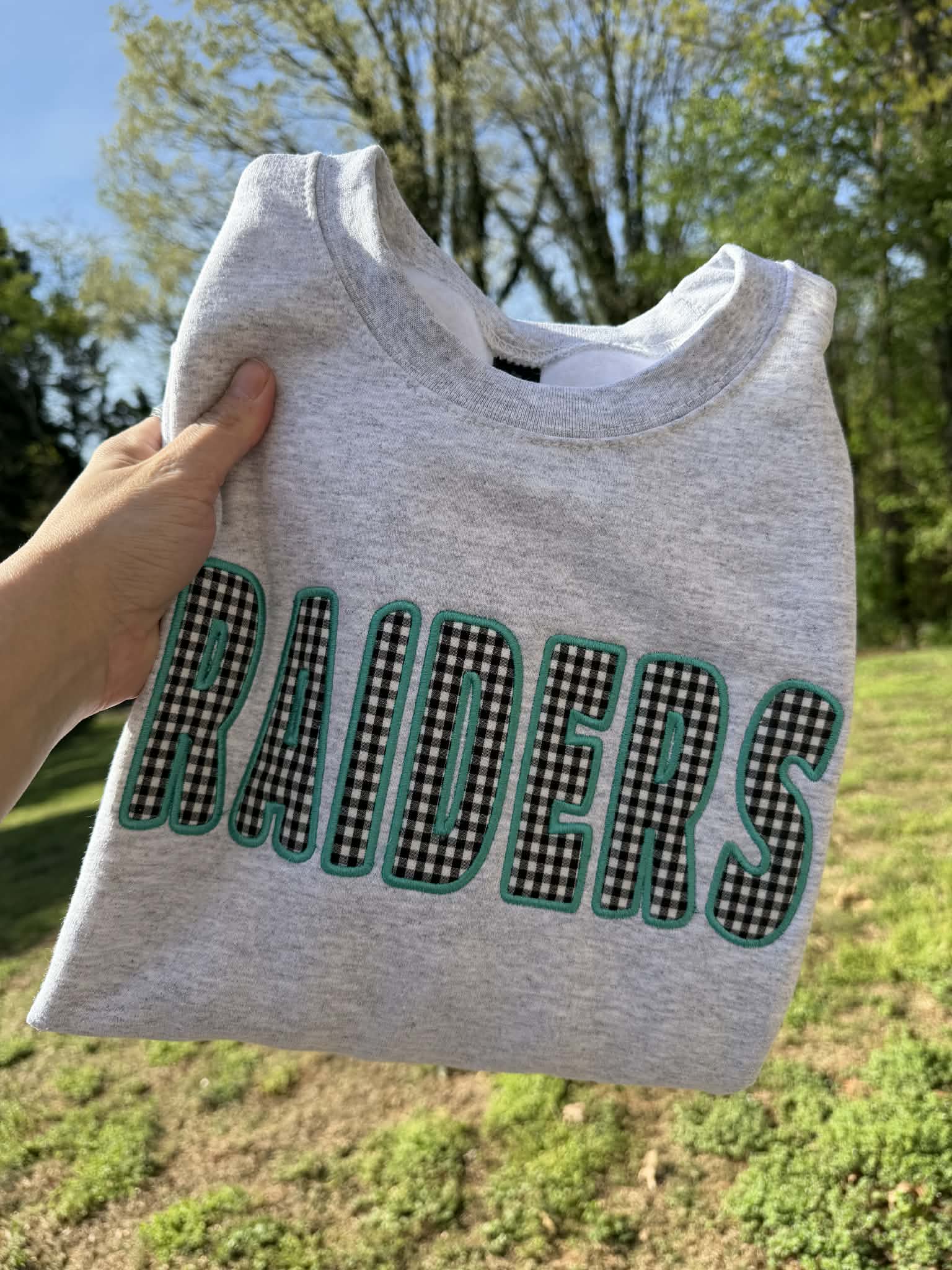 Custom Gingham Bubbly Applique Embroidered Shirt | Choose Style, Color & Thread