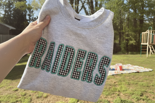 Custom Gingham Bubble Applique Embroidered Shirt | Choose Style, Color & Thread