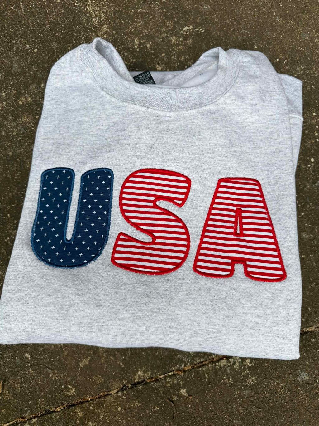 USA Stars & Stripes Bubble Applique Embroidered Shirt | Choose Style, Color & Thread