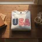 USA Stars & Stripes Bubble Applique Embroidered Shirt | Choose Style, Color & Thread