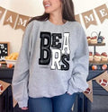 Bears Black and White Sporty Varsity Doodle DTF Transfer - Merch Girls