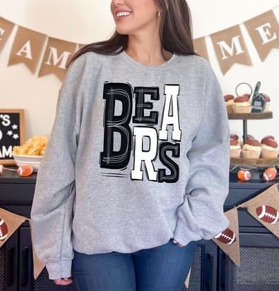 Bears Black and White Sporty Varsity Doodle DTF Transfer