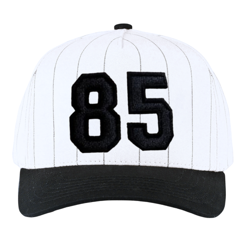 Collegiate Letter Glitter HTV or Fabric Applique Embroidered Adjustable Baseball Pinstripe Trucker Hat