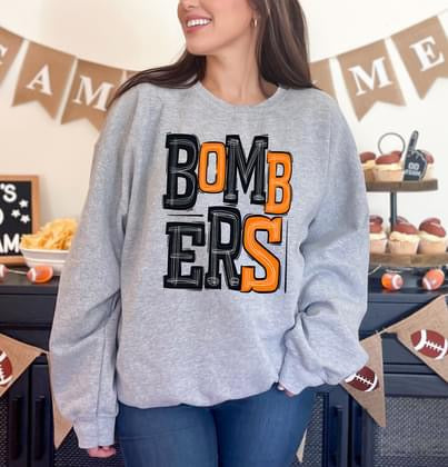 Bombers Sporty Varsity Doodle DTF Transfer