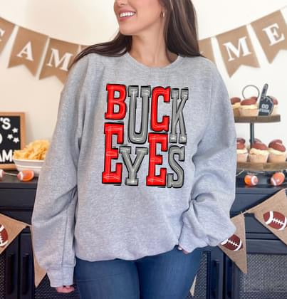 Buckeyes Sporty Varsity Doodle DTF Transfer