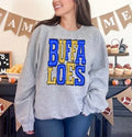 Buffaloes Royal Blue and Yellow Gold Sporty Varsity Doodle DTF Transfer - Merch Girls