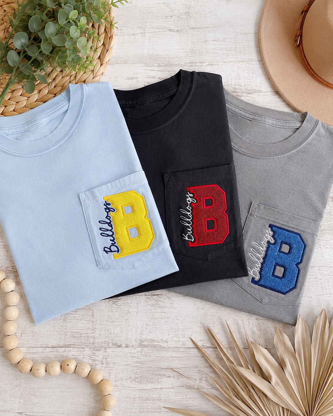 Sideline Script Custom Mascot Glitter HTV Letter Embroidered Spirit Shirt