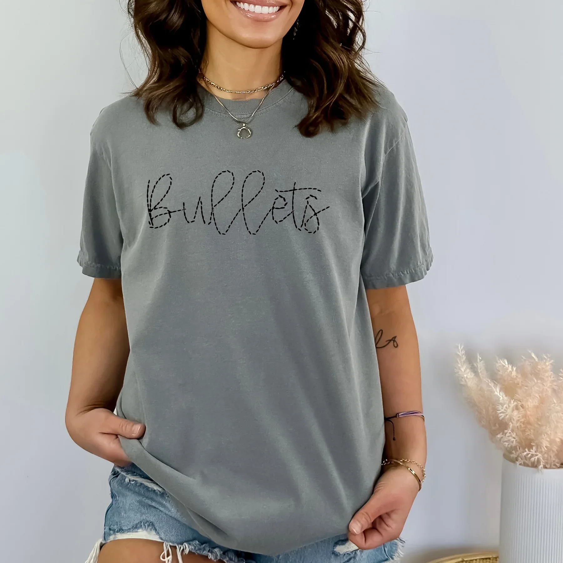 Bullets Faux Handstitched DTF Transfer - Merch Girls