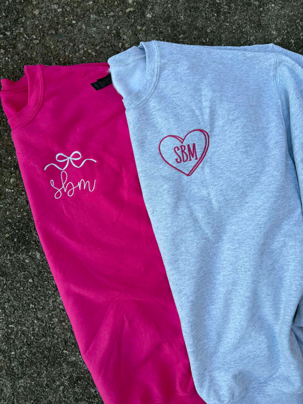 Valentine's Day Monogram Embroidered Sweatshirt