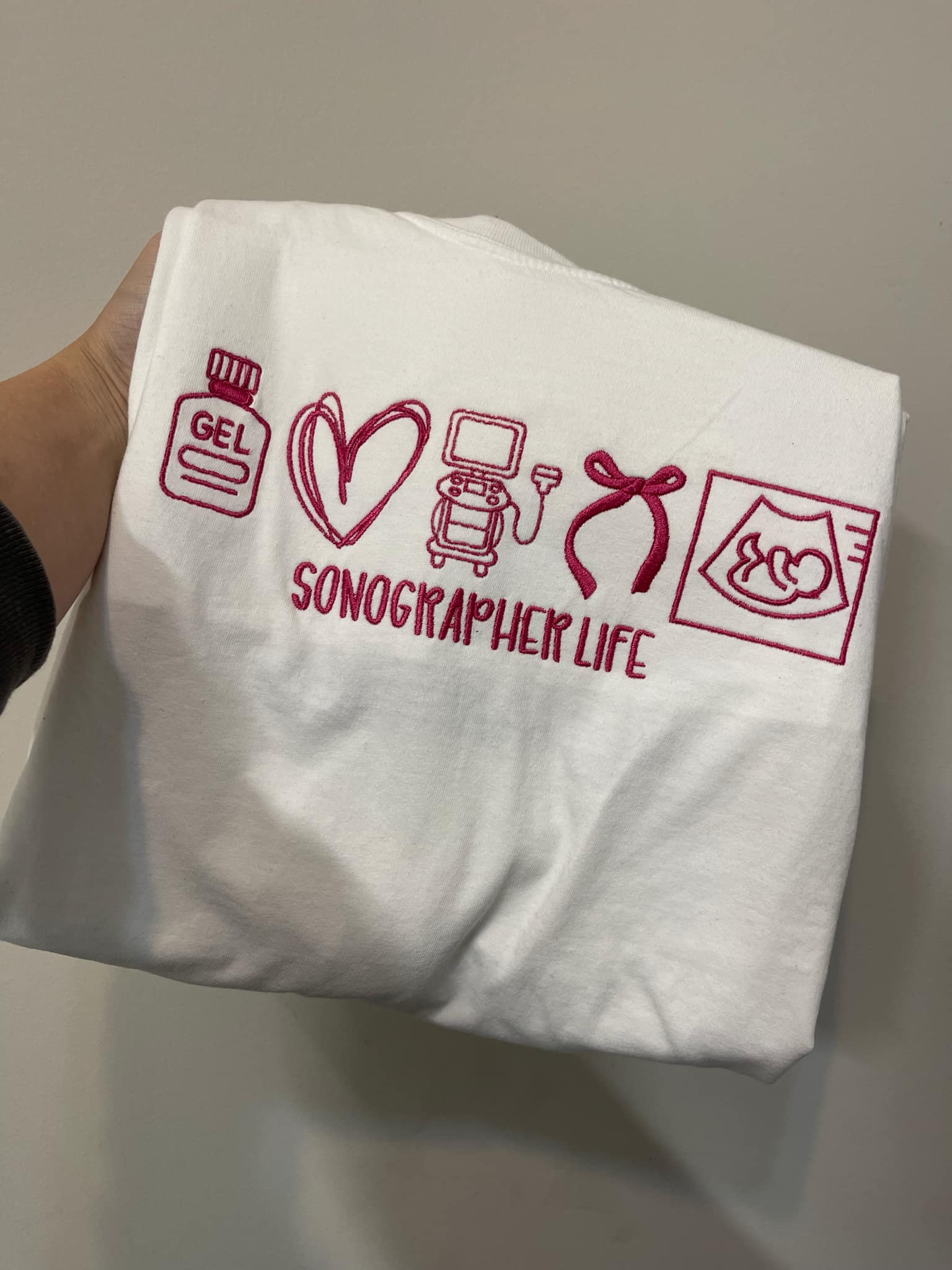 Sonographer Life Embroidered Sweatshirt - QUICK SHIP
