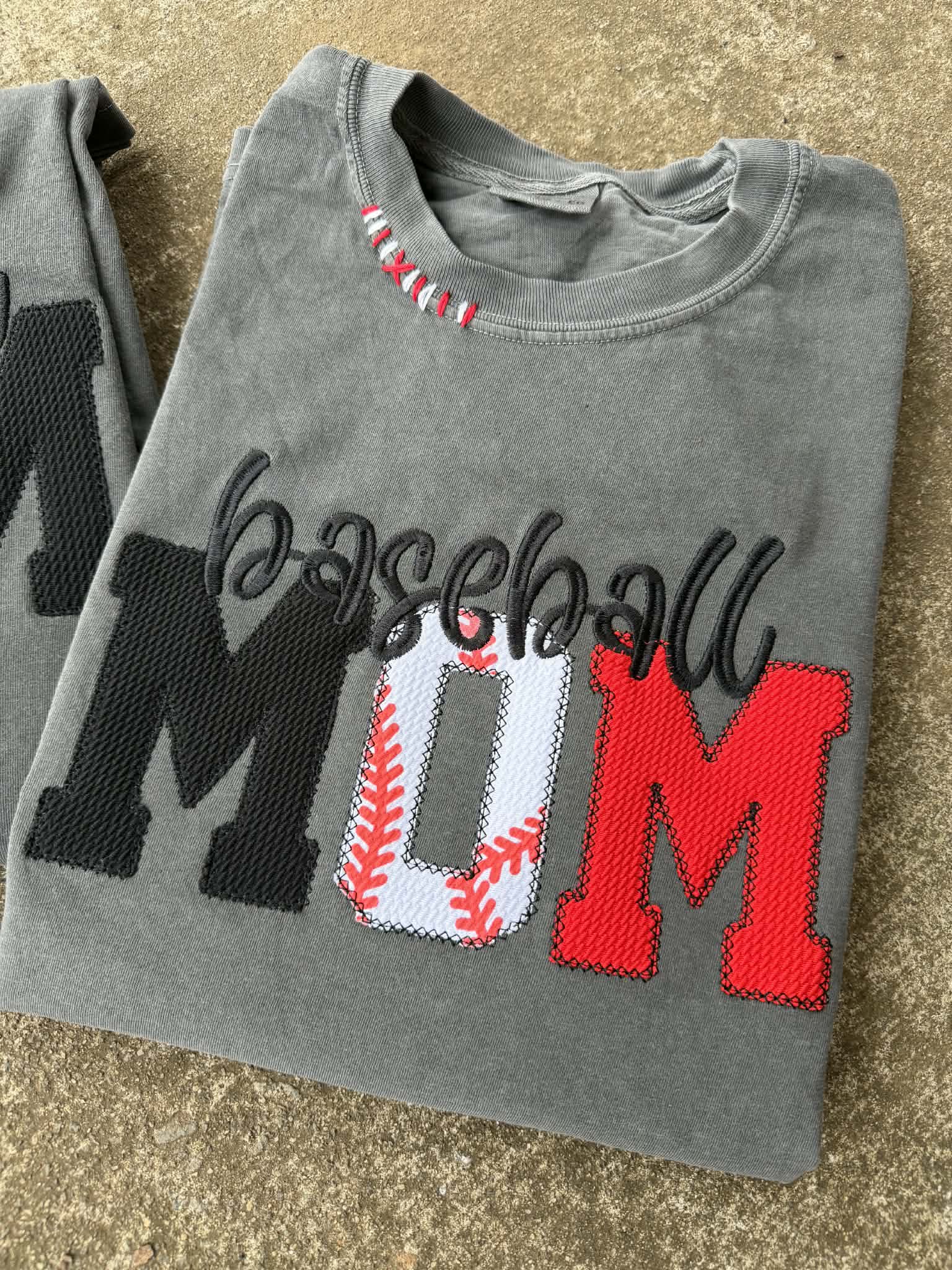 Baseball or Softball Custom Colors Applique Embroidered Shirt