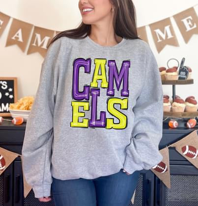 Camels Sporty Varsity Doodle DTF Transfer