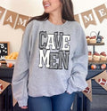 Cavemen Grey Sporty Varsity Doodle DTF Transfer - Merch Girls