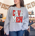 Cavemen Red and White Sporty Varsity Doodle DTF Transfer - Merch Girls