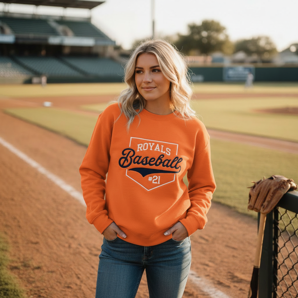 Custom Embroidered Baseball or Softball Team Sweatshirt or Hoodie | Fully Personalized