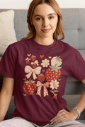 Strawberries and Bows Preppy Graphic Tee - Merch Girls