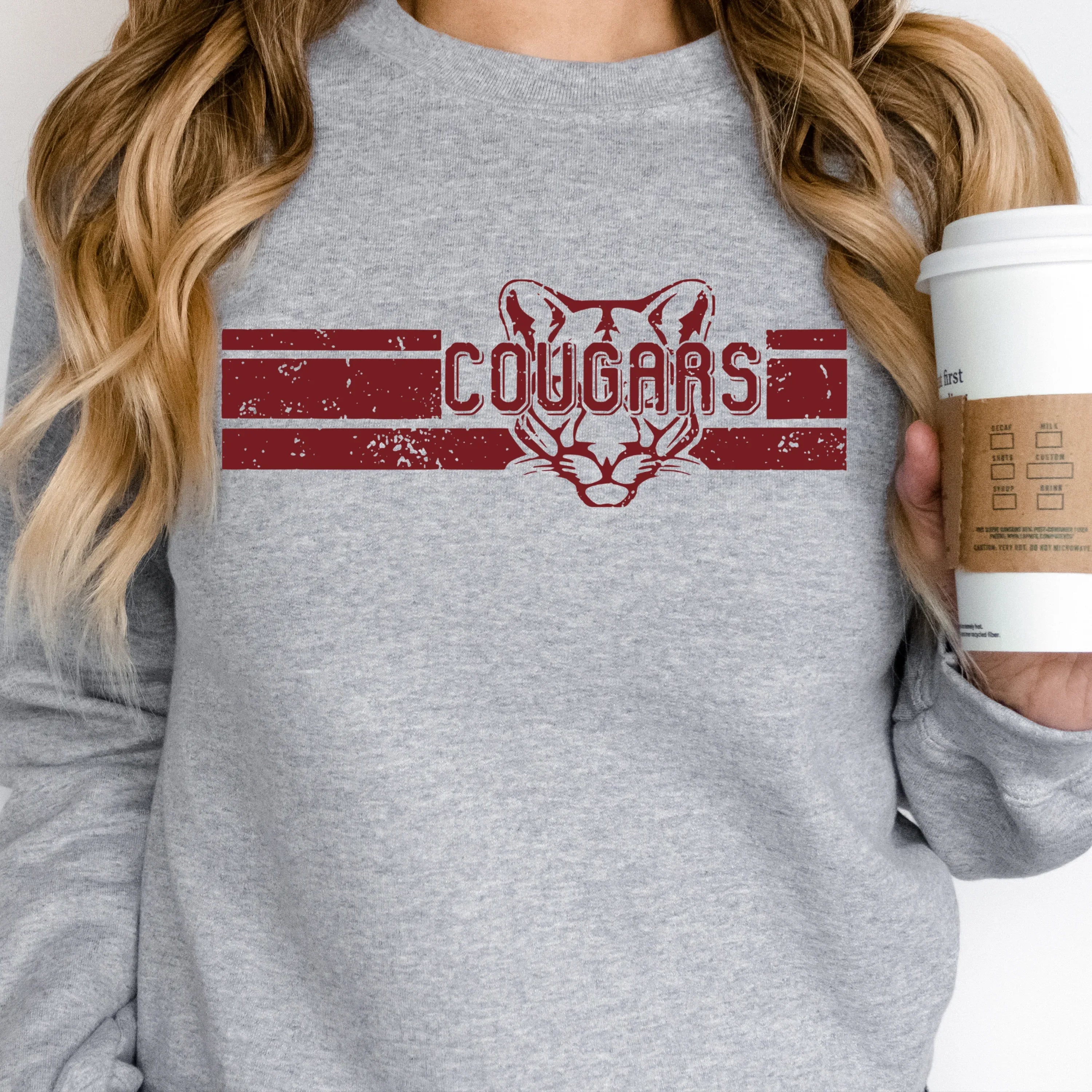 Cougars Maroon Varsity DTF Transfer - Merch Girls
