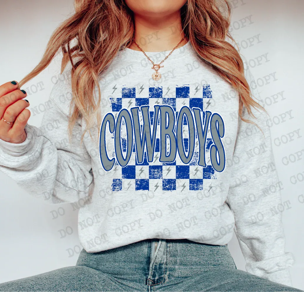 Cowboys Blue/Grey DTF Transfer - Merch Girls
