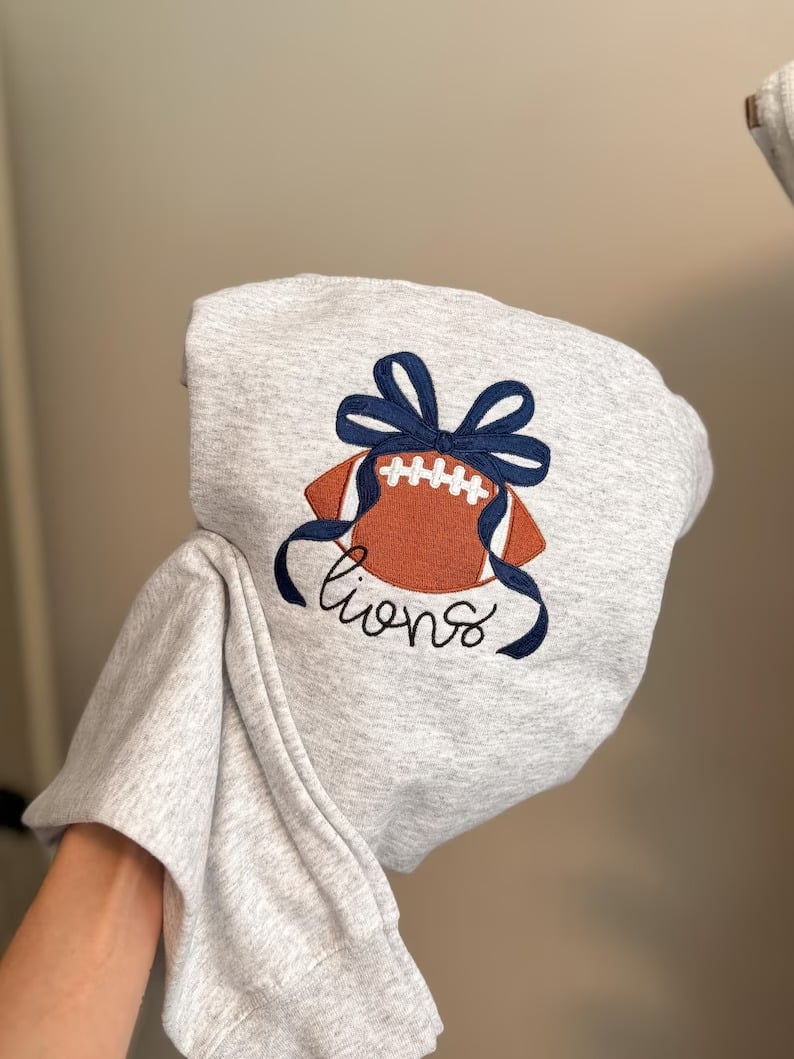 Custom Sport Bow Embroidered Quarter Zip Pullover Sweatshirt