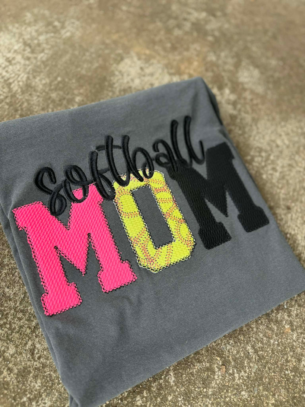 Baseball or Softball Custom Colors Applique Embroidered Shirt