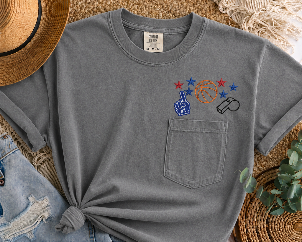 Meet Me At The 50 | Custom Embroidered Football Pocket Tee