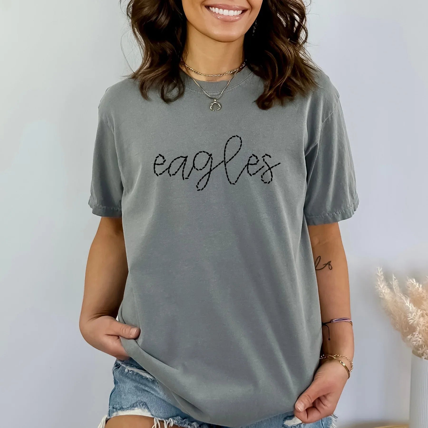 Eagles Faux Handstitched DTF Transfer - Merch Girls