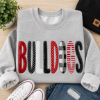 Patchwork Pep Custom Mascot Embroidered Appliqué Shirt | Personalized School Spirit Sweatshirt