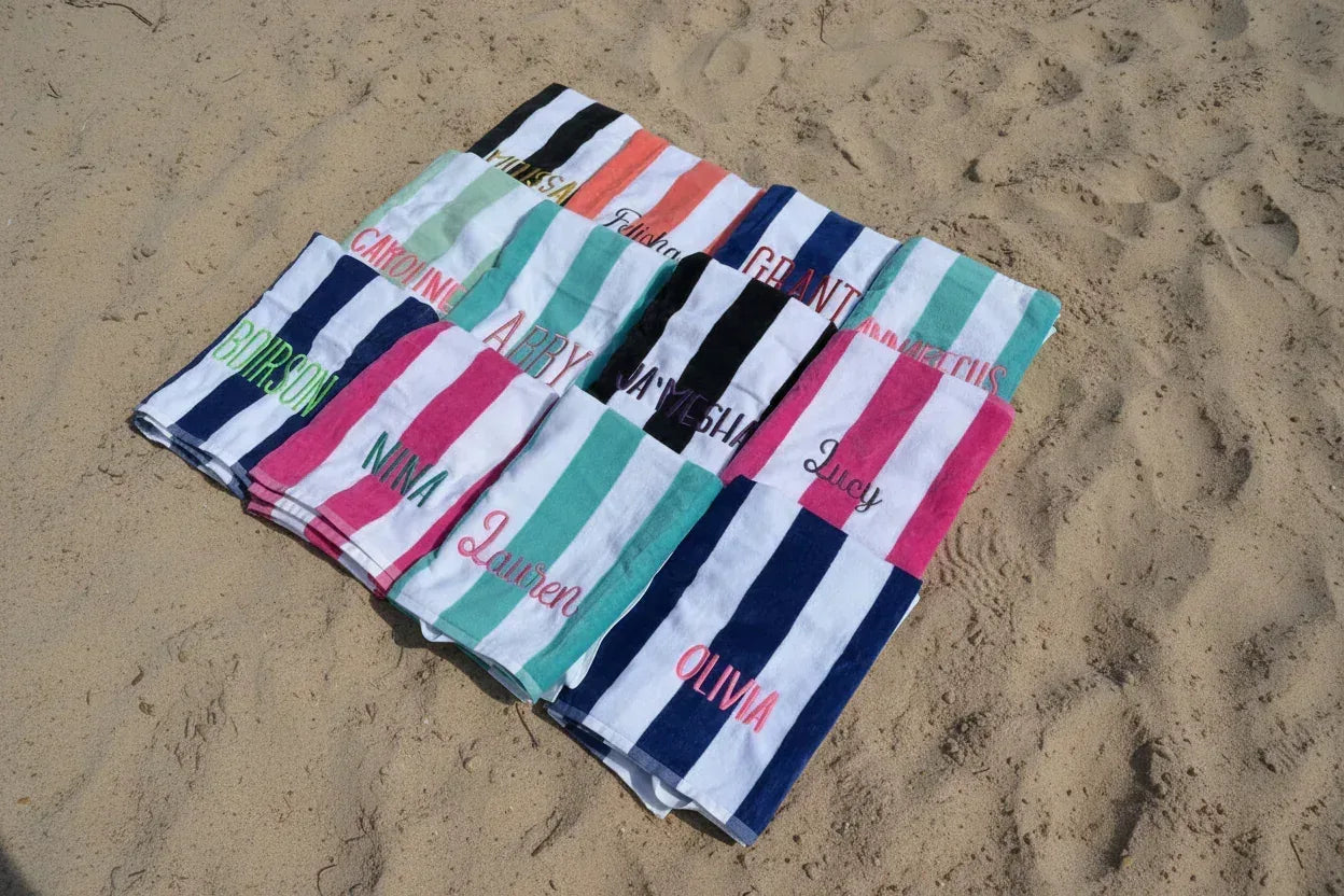 Embroidered Beach Towels 58" x 28 * - Merch Girls
