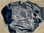 Custom Mascot | Area Code Varsity Outline Embroidered Tie-Dyed Sweatshirt - Merch Girls