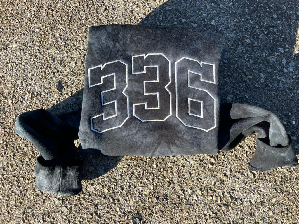 Custom Varsity Word Embroidered Tie-Dyed Sweatshirt