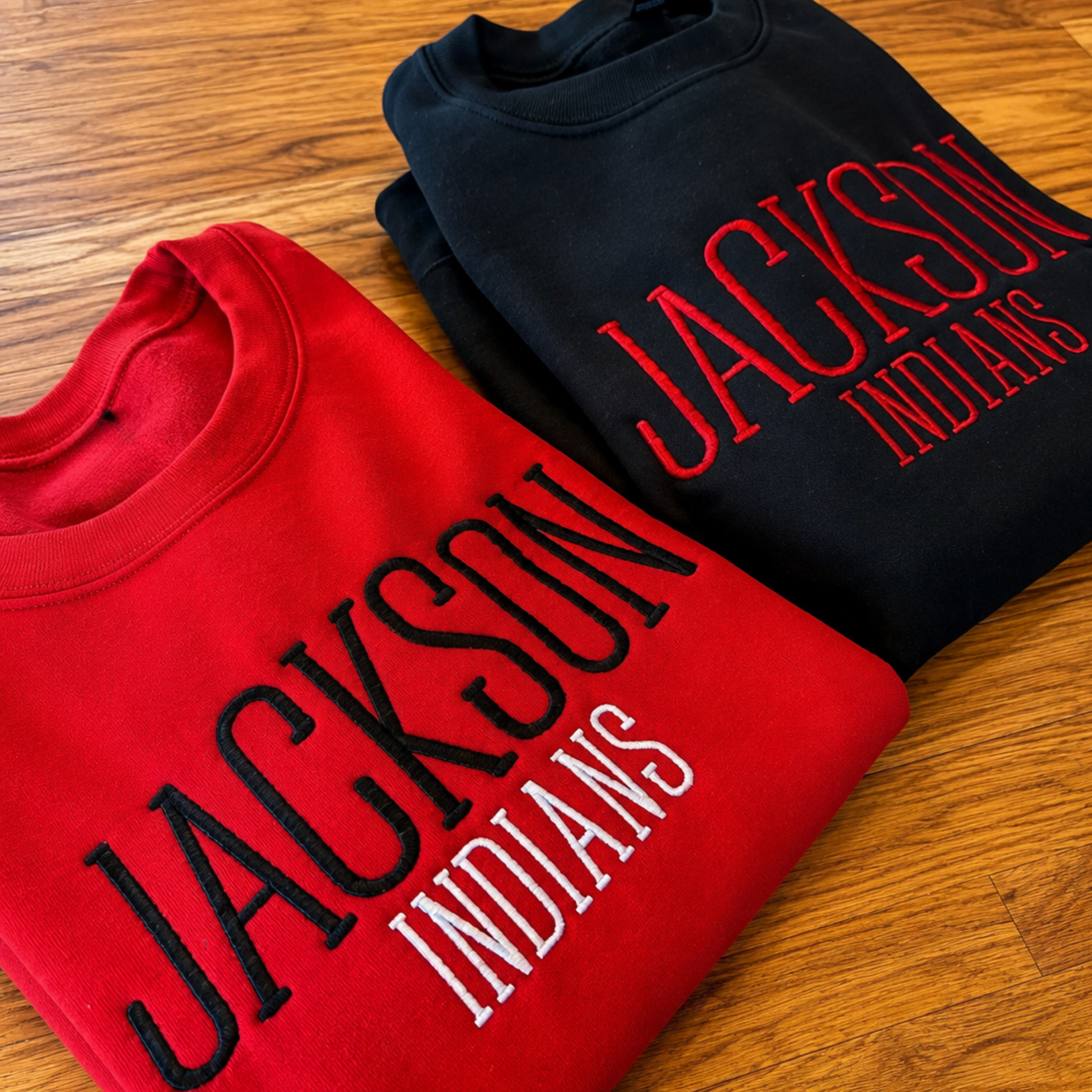Custom Embroidered School Spirit Shirt | Personalized Liberty Font School Name & Mascot