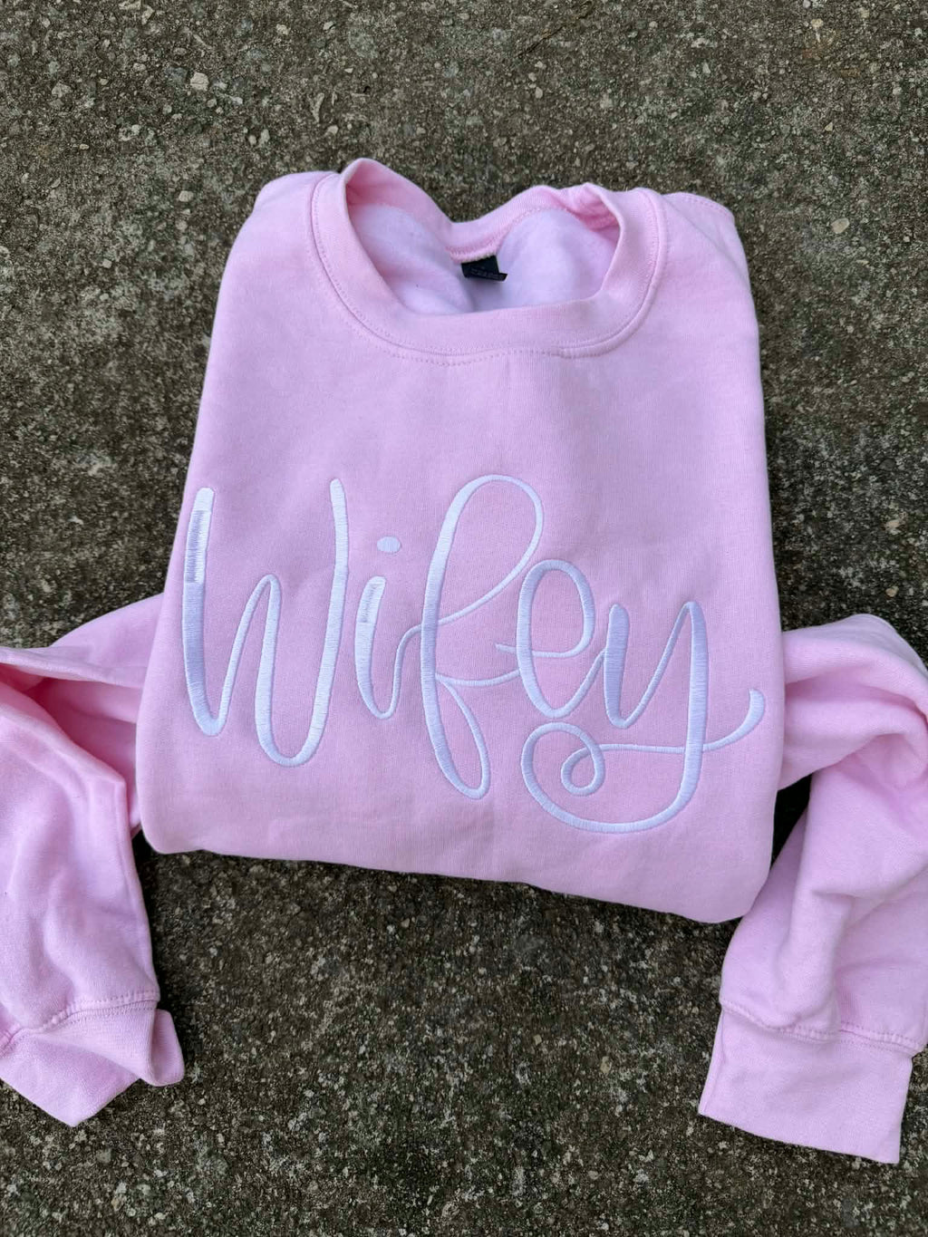 Wifey Embroidered Sweatshirt