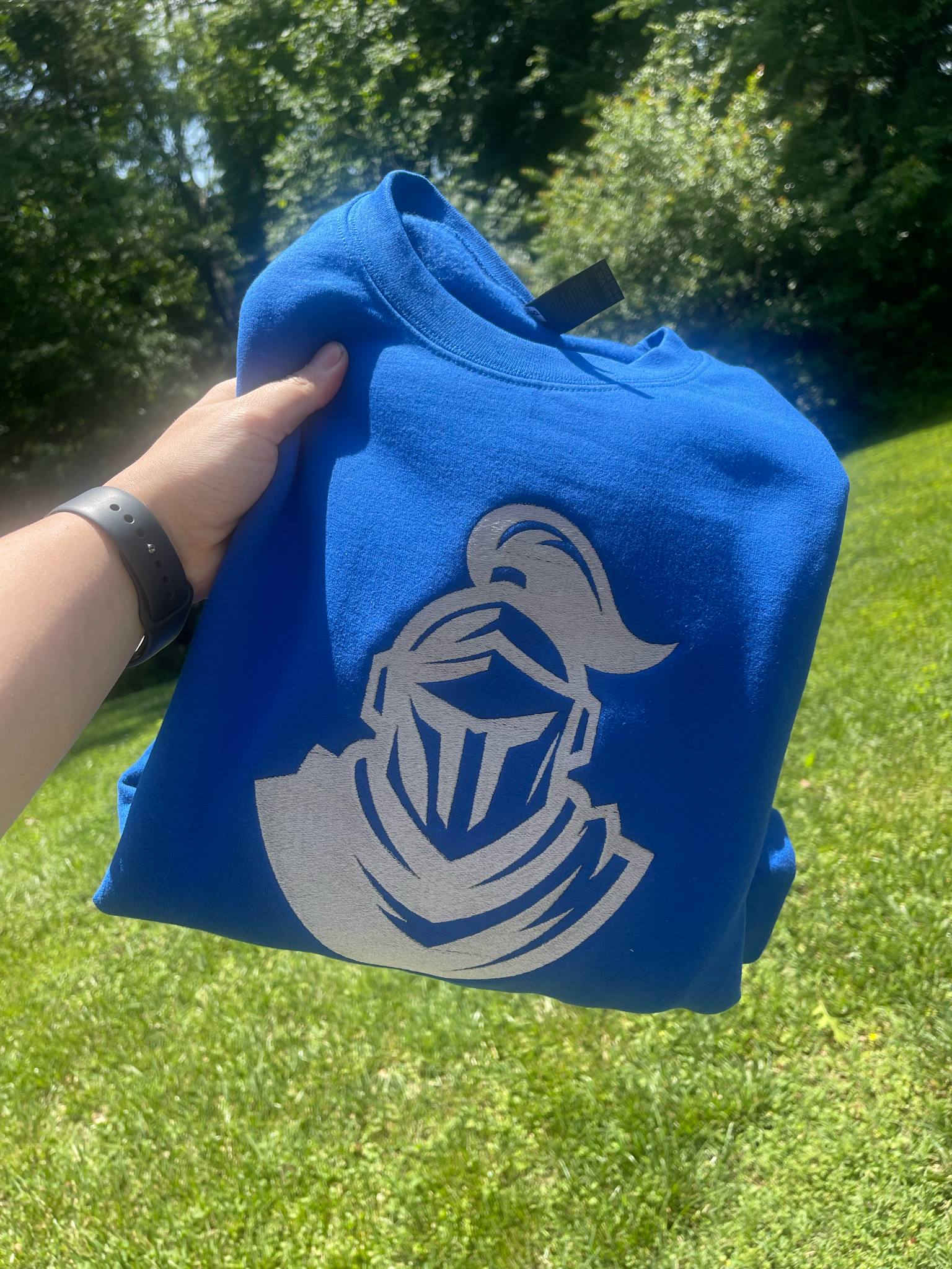 Oversized Mascot Outline Embroidered On Your Shirt Choice