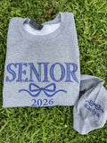 Senior Engraved Coquette Embroidered Shirt with Year and Name - Merch Girls