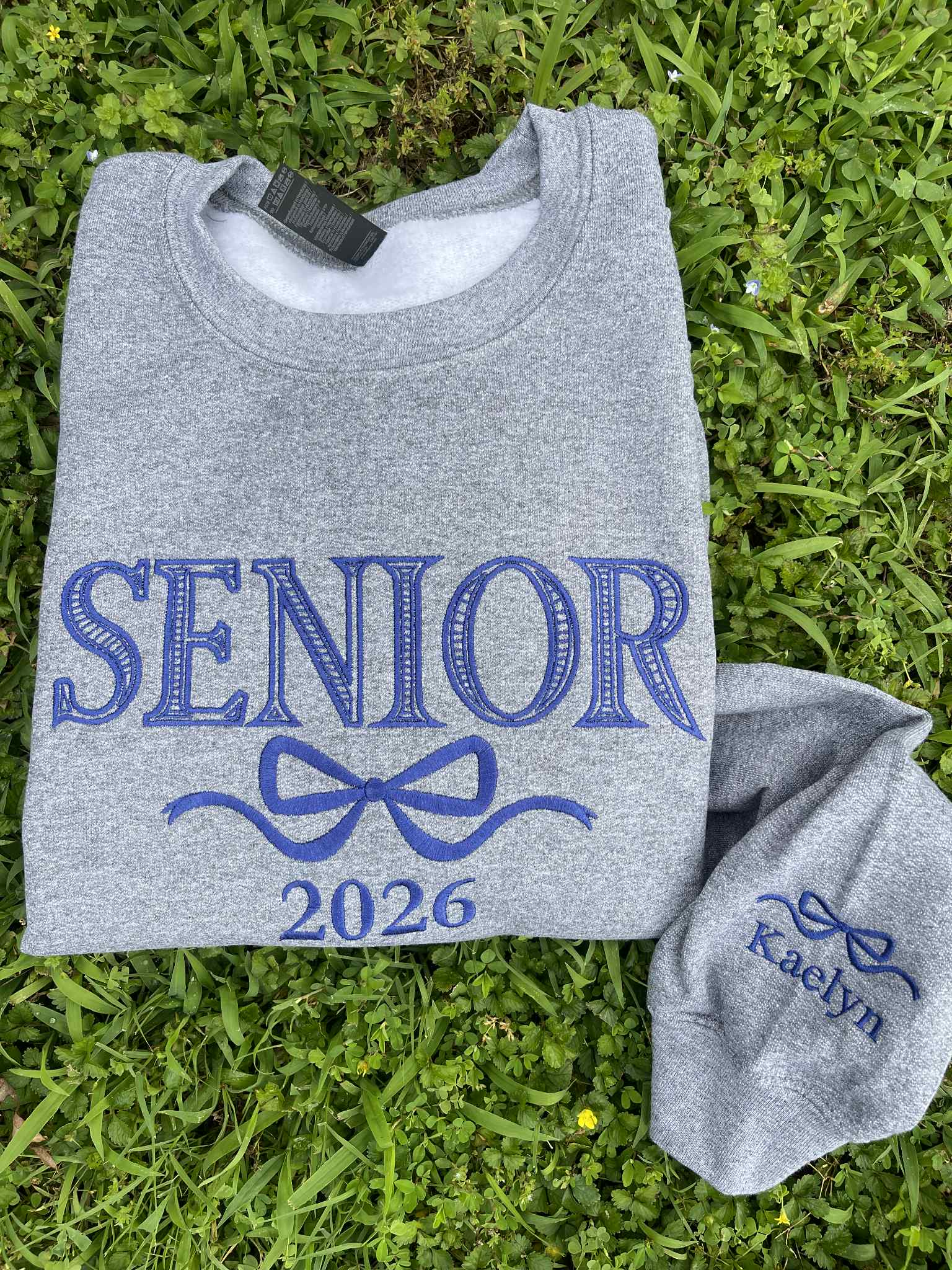Senior Engraved Coquette Embroidered Shirt with Year and Name