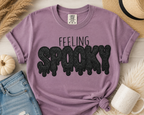 Dripping with Fright Embroidered Halloween Shirt | Glitter HTV Appliqué Tee