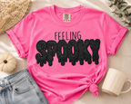 Dripping with Fright Embroidered Halloween Shirt | Glitter HTV Appliqué Tee