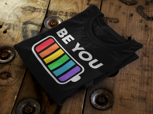 Be You Rainbow Battery Graphic Tee