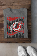 Cedarville Indians Distressed Wavy Mascot Design DTF Transfer - Merch Girls