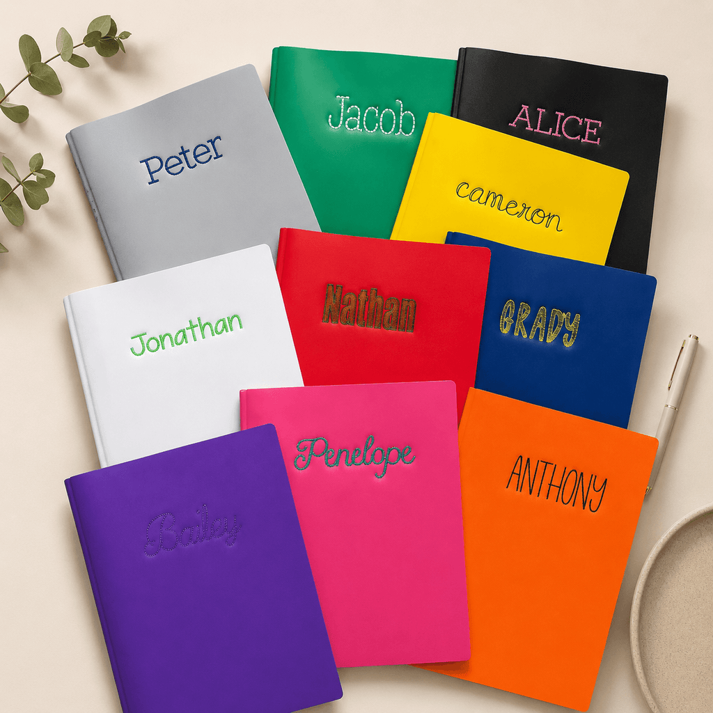 Personalized Embroidered Plastic School Folder | Custom Name Folder | Back to School Folder | Teacher Gift | Student Folder