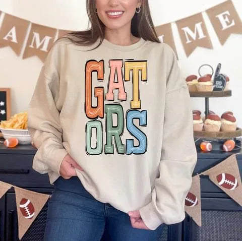 Gators Boho Sporty Varsity Doodle DTF Transfer - Merch Girls