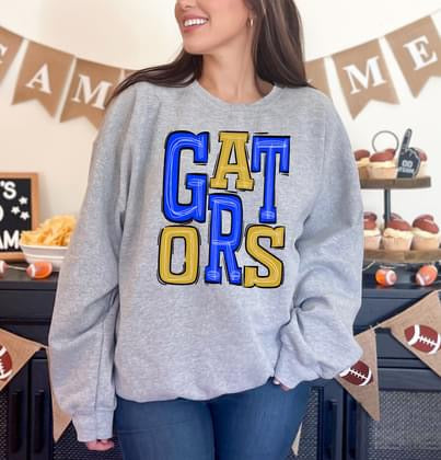 Gators Sporty Varsity Doodle DTF Transfer