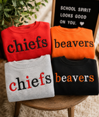 Personalized Embroidered Mascot Spirit Sweatshirt | Custom School Spirit Crewneck | Georgia Bold