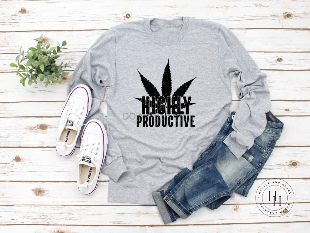 Highly Productive Marijuana Leaf Graphic Tee