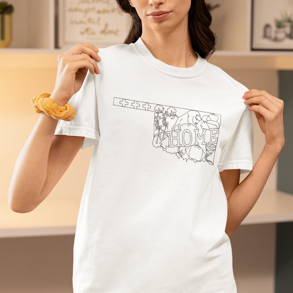 Home State Linework Embroidered Shirt | QUICK SHIP