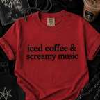 Iced Coffee and Screamy Music Embroidered Shirt | Alternative Apparel